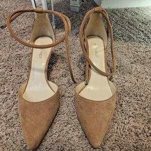 Nine West Brown Suede Heels